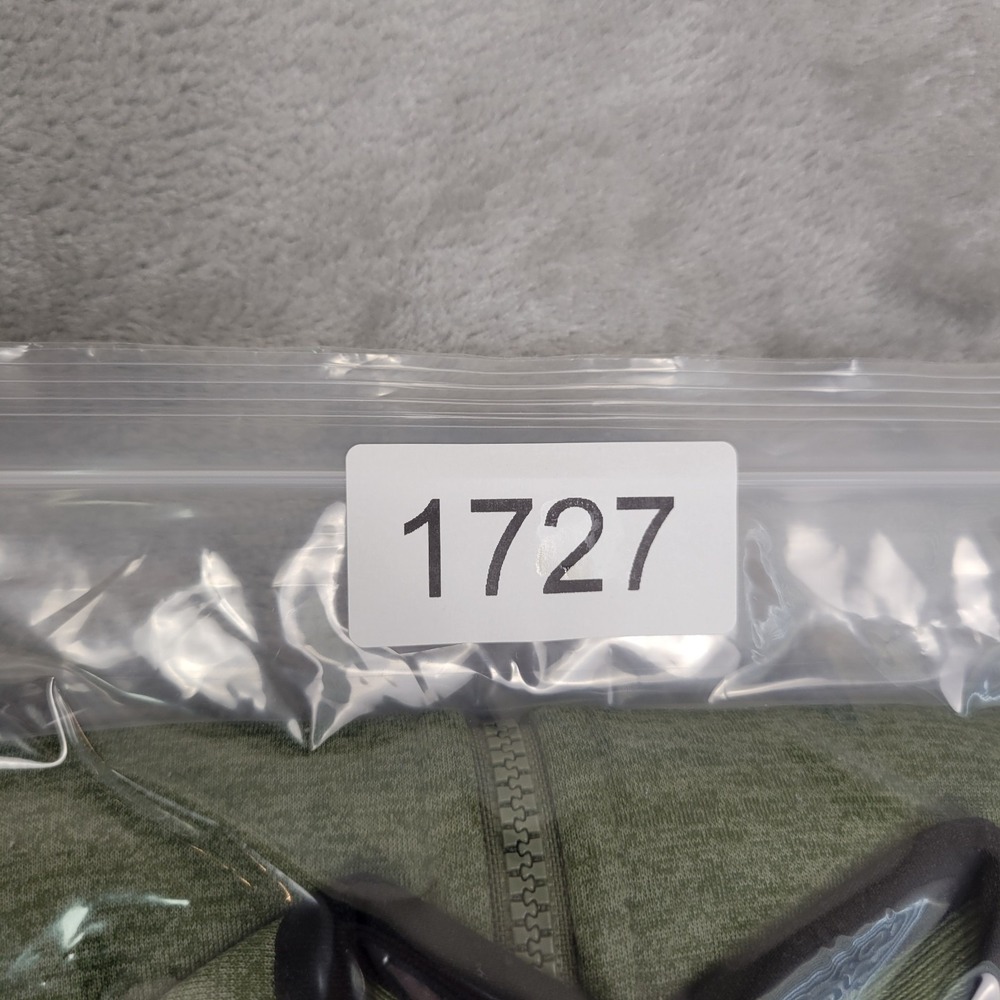 The North Face Full Zip Fleece Mens XL Olive Green Zipper Pockets Outdoor Jacket - Picture 8 of 8